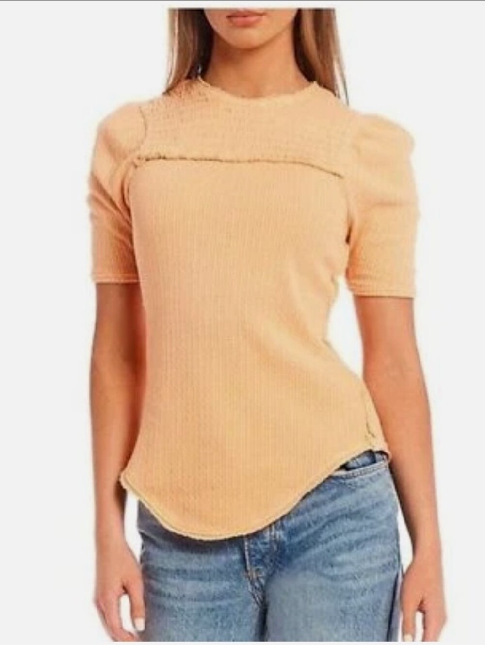 We The Free/Care FP Red Delicious Top In Sunset Drive Coral Sz M